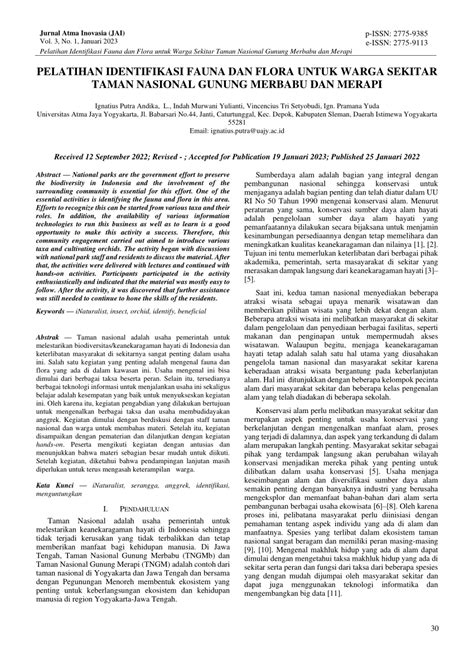 jurnal tentang gunung merapi